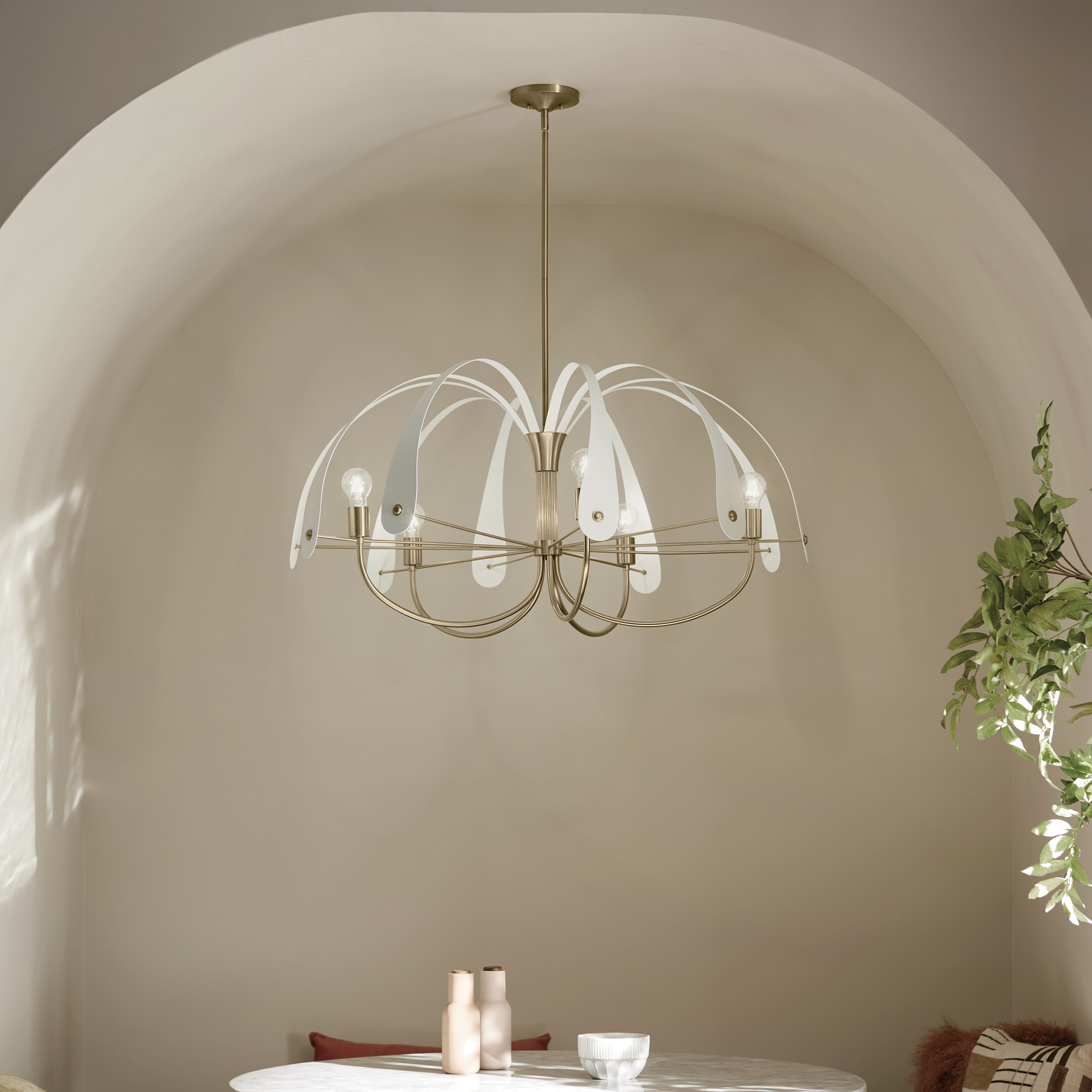 【524】ゆー Kichler 52573CPZ Petal LED 42.5 inch Champange Bronze with